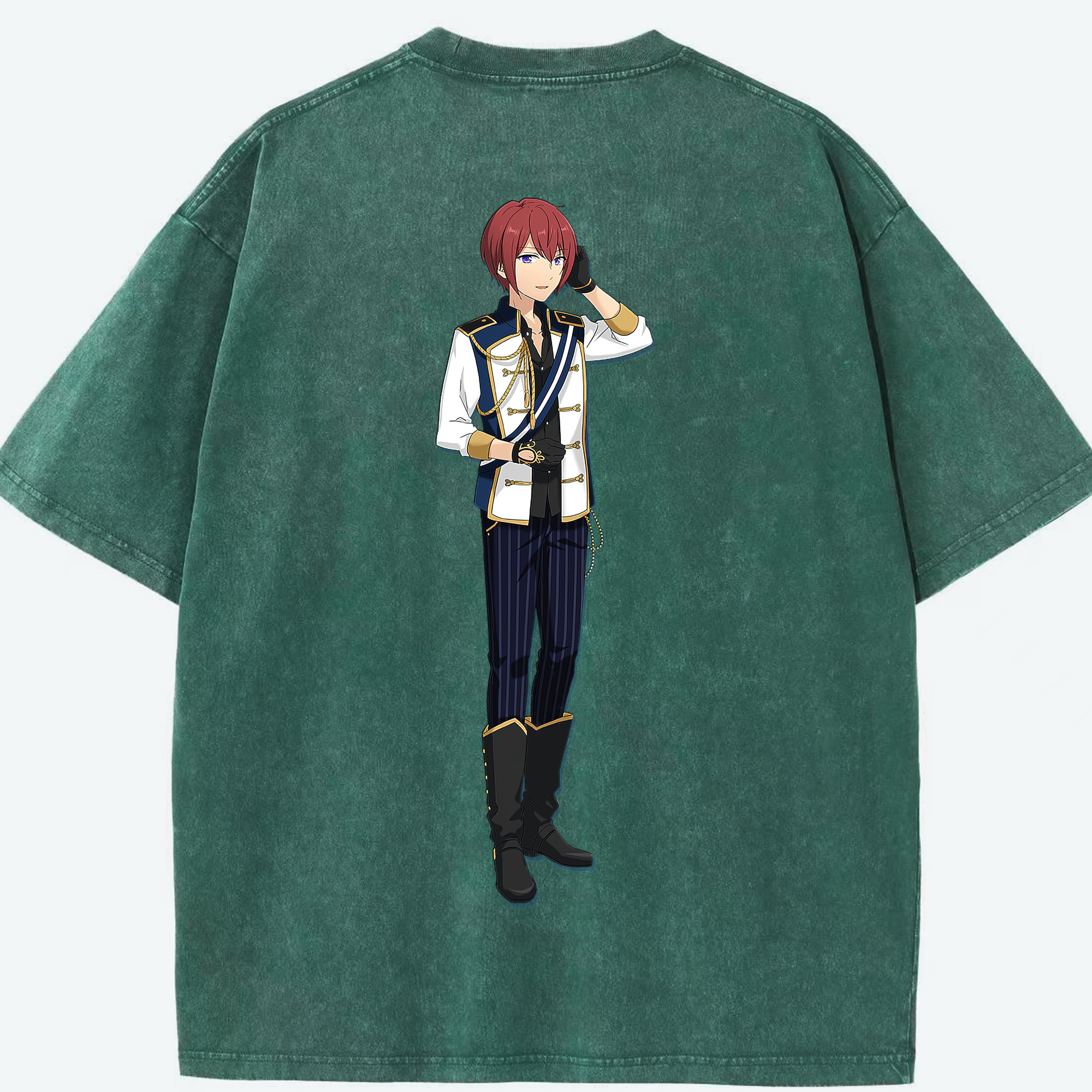 （画像用） あんさんぶるスターズ! Ensemble Stars 綿100% ヴィンテージ風 半袖Tシャツ（背面プリント）